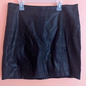 Free People Vegan leather Moto skirt
